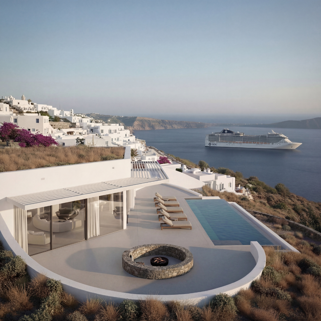Santorini House Cliff