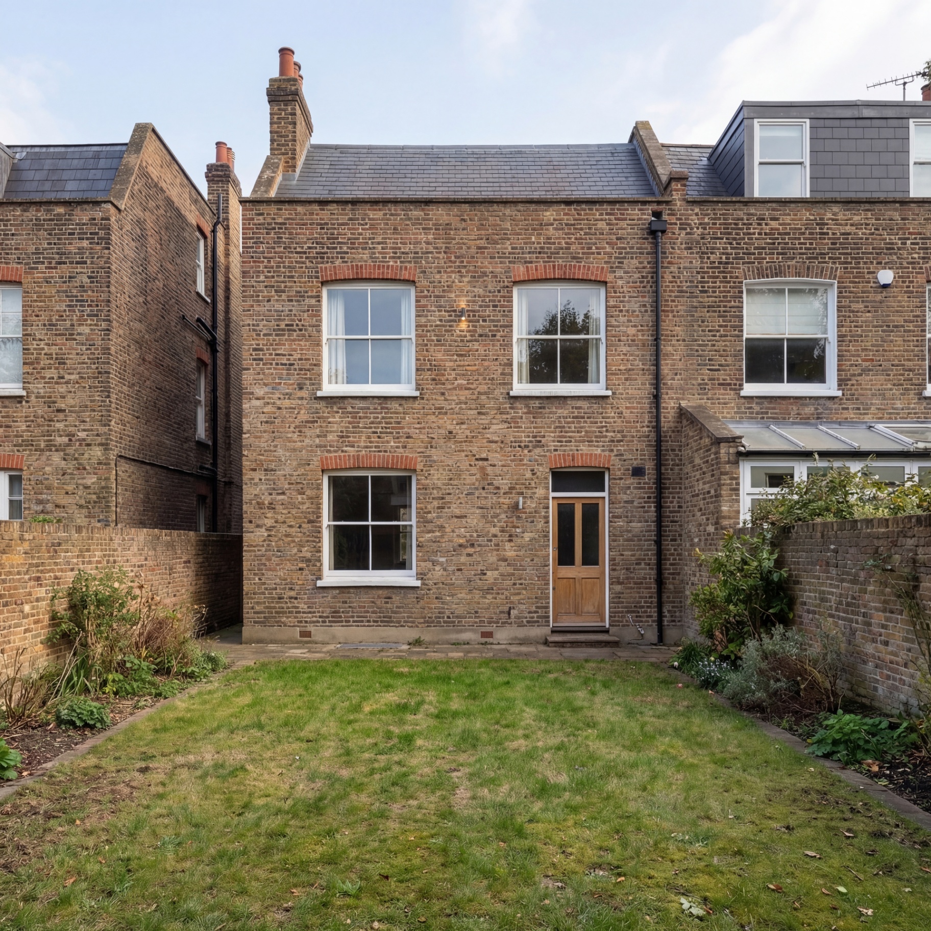 Existing London terraced rear elevation prior to architectural transformation